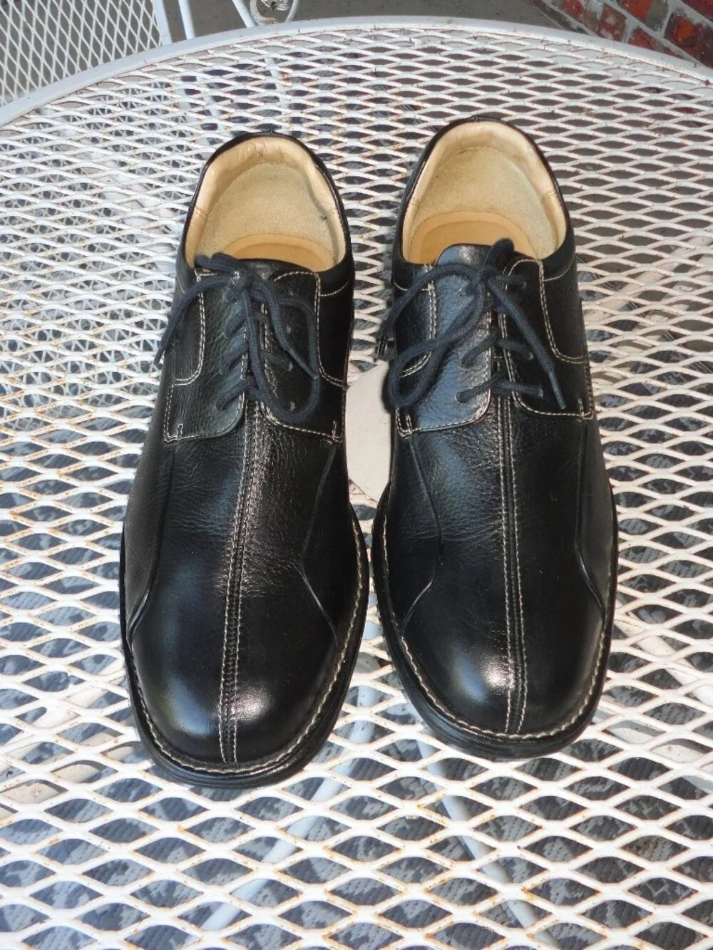 JOHNSTON & MURPHY Black Leather Lace Up Oxford Dress Shoes Size 8.5